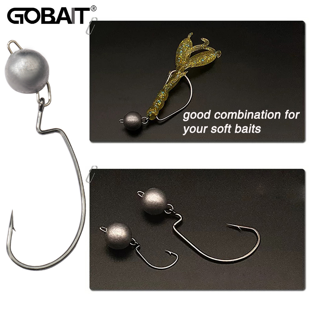 5 pçs metal gabarito cabeça wo - Fishing Hook Offset avaliação e preço